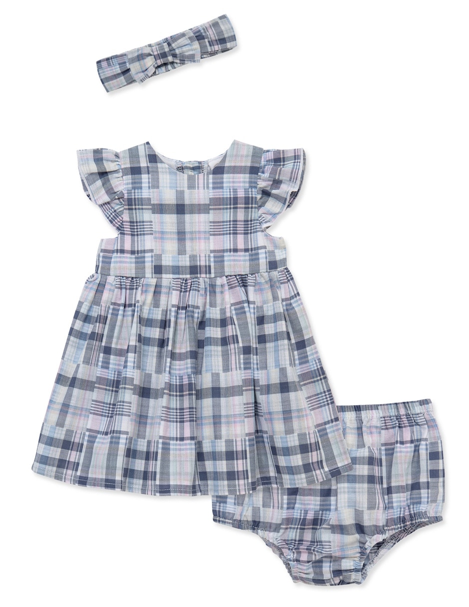 Set vestido manga regular para bebé niña Set vestido manga regular para bebé niña