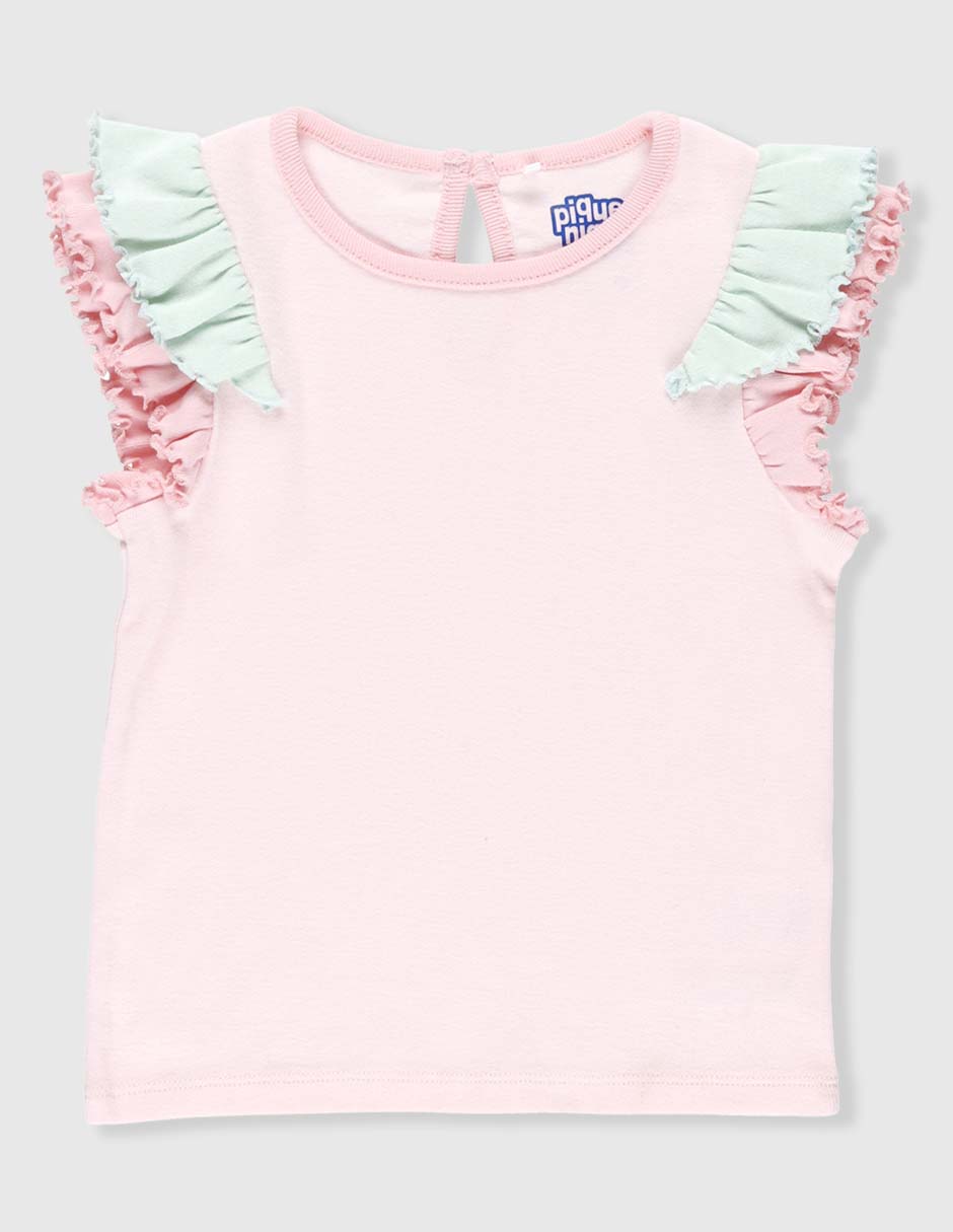 Playera manga corta para bebé niña Playera manga corta para bebé niña
