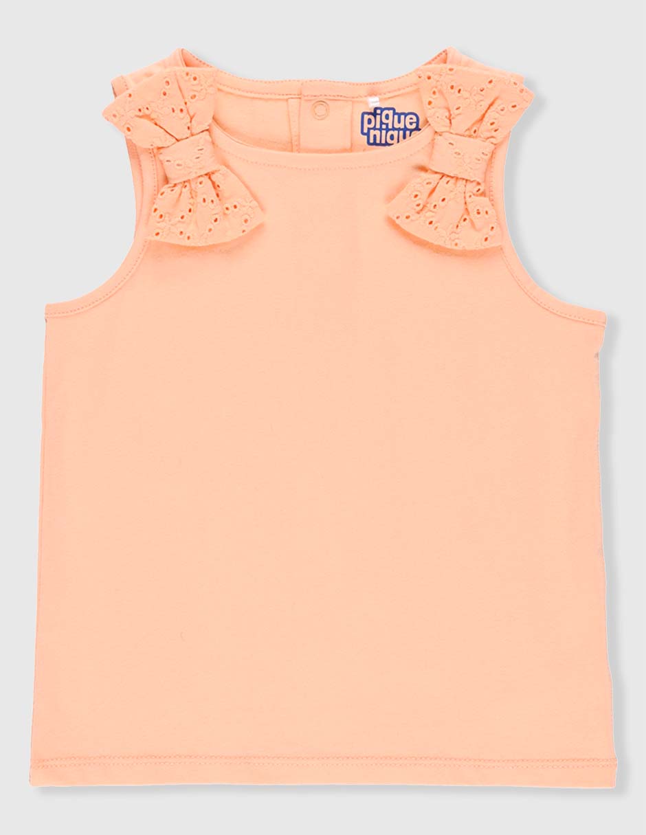 Playera sin manga para bebé niña Playera sin manga para bebé niña