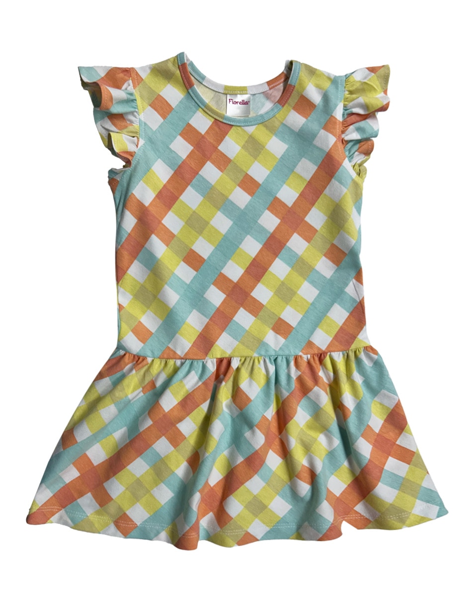 Set vestido manga volantes para bebé niña 5