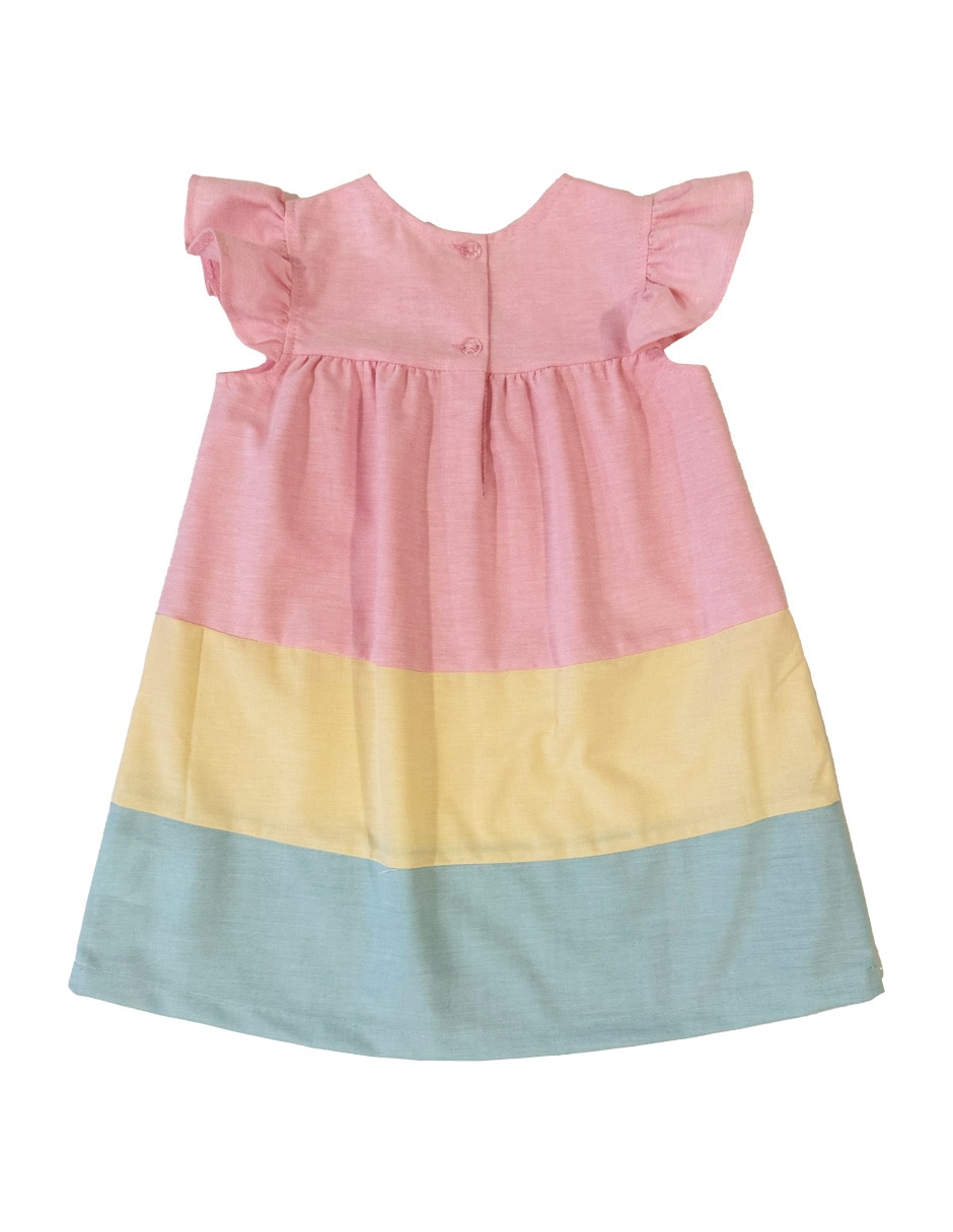 Vestido manga volantes para bebé niña 2