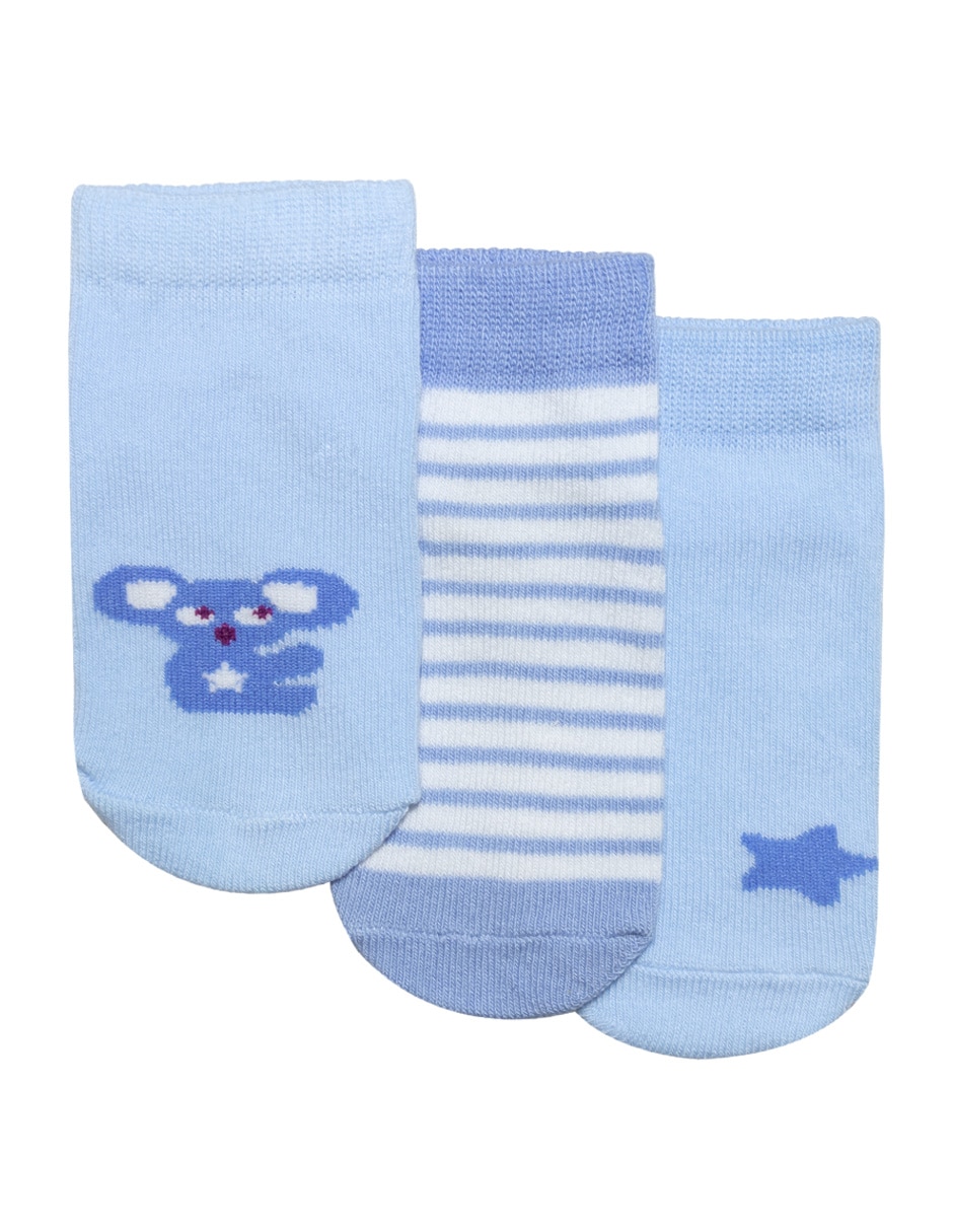 Set de tin antiderrapante Baby Animal para niño 3 pares Set de tin antiderrapante Baby Animal para niño 3 pares