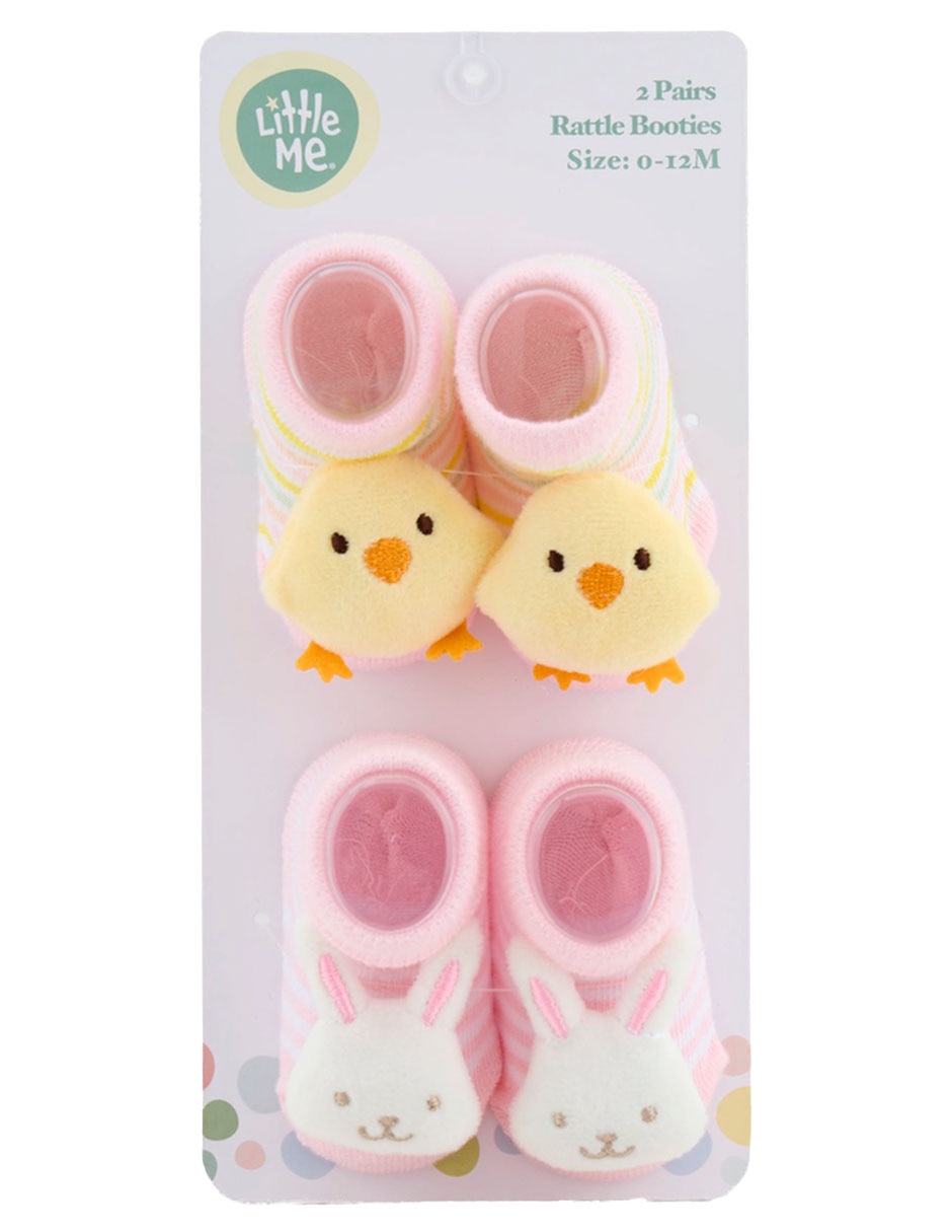 Set de calcetín antiderrapante de algodón para bebé niña 2 pares 1