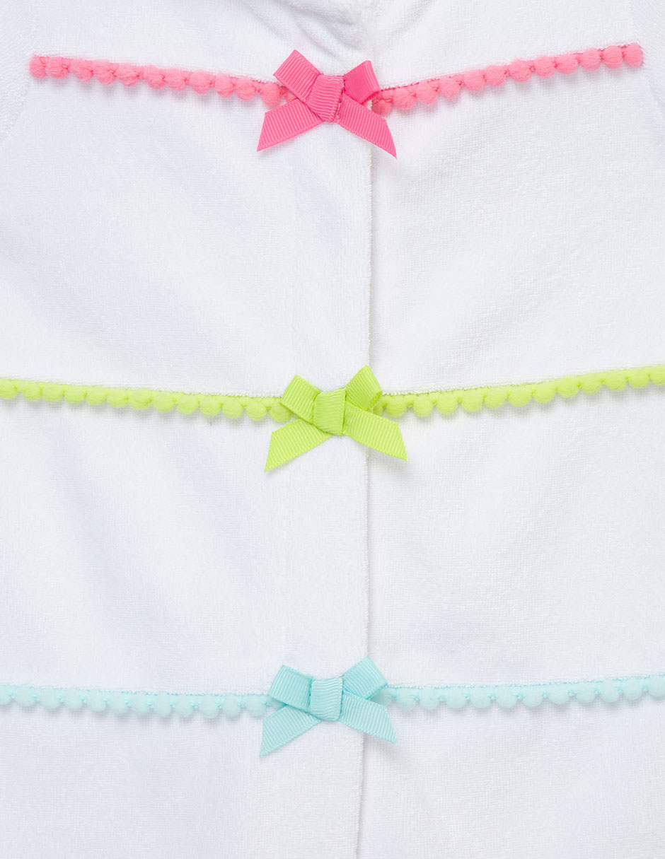 Bata de baño con gorro para bebé niña 3