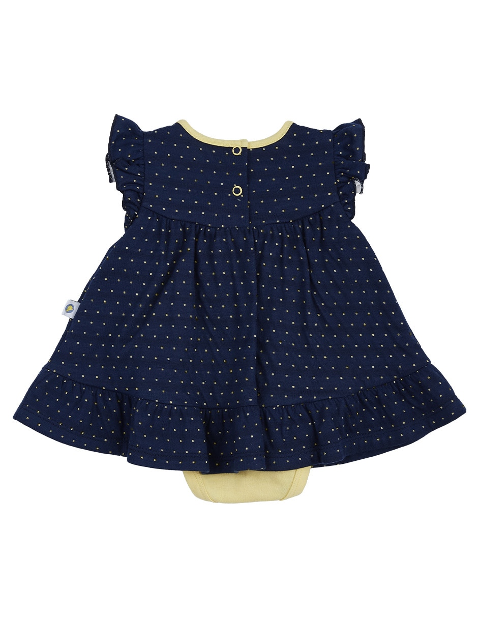 Vestido con gorro manga mariposa para bebé niña 3