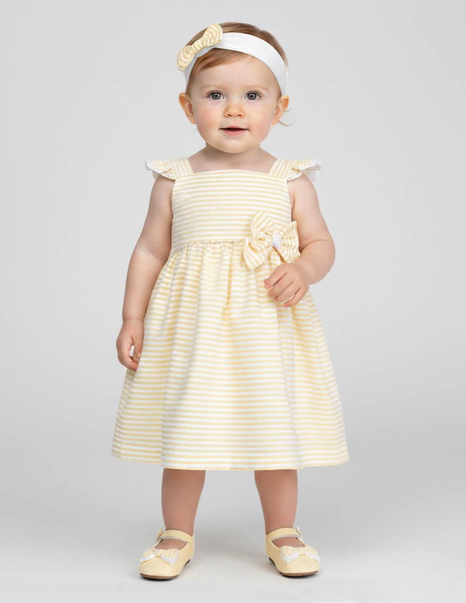 Vestido manga corta para bebé niña