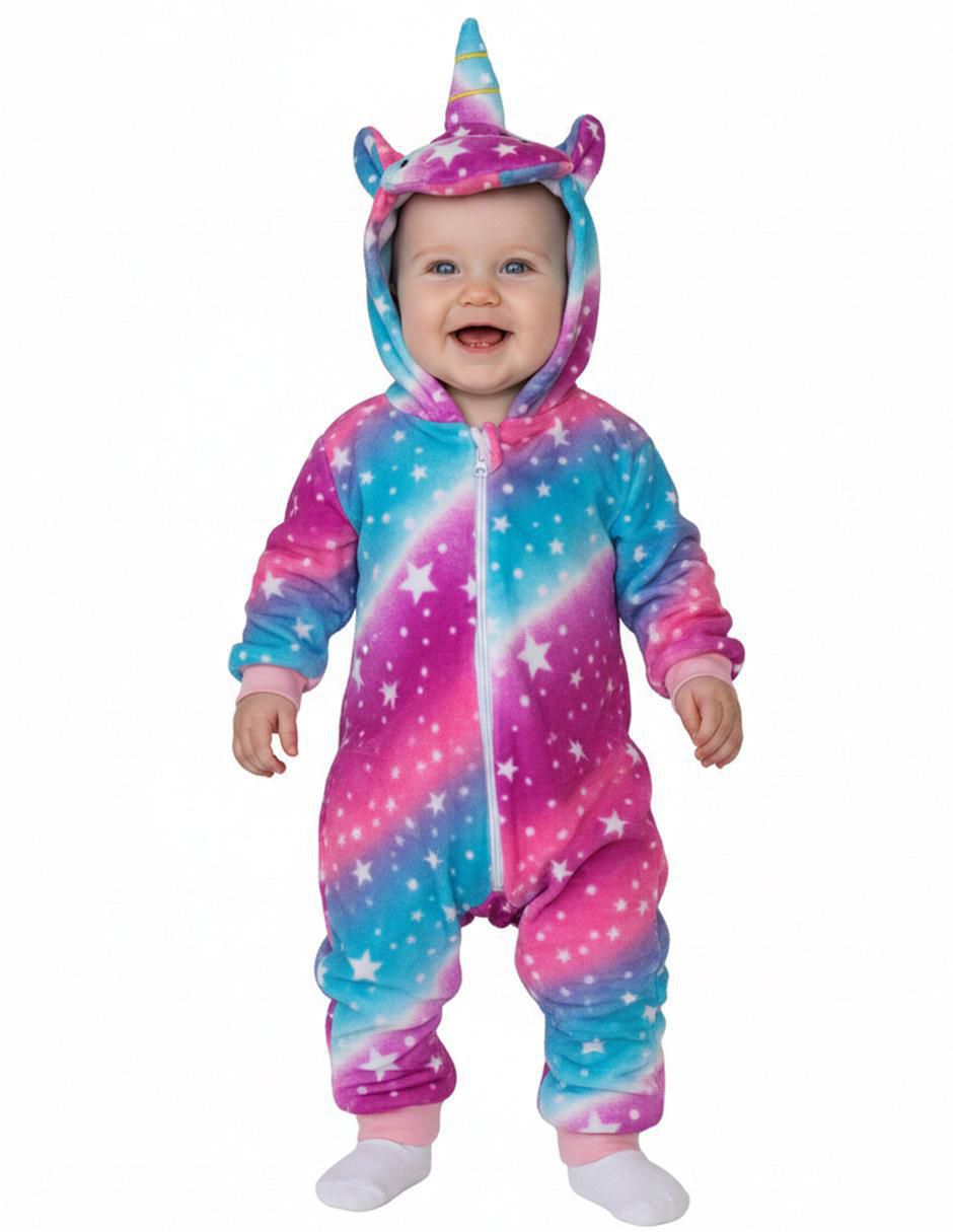 Mameluco Unicornio de polar fleece para bebé